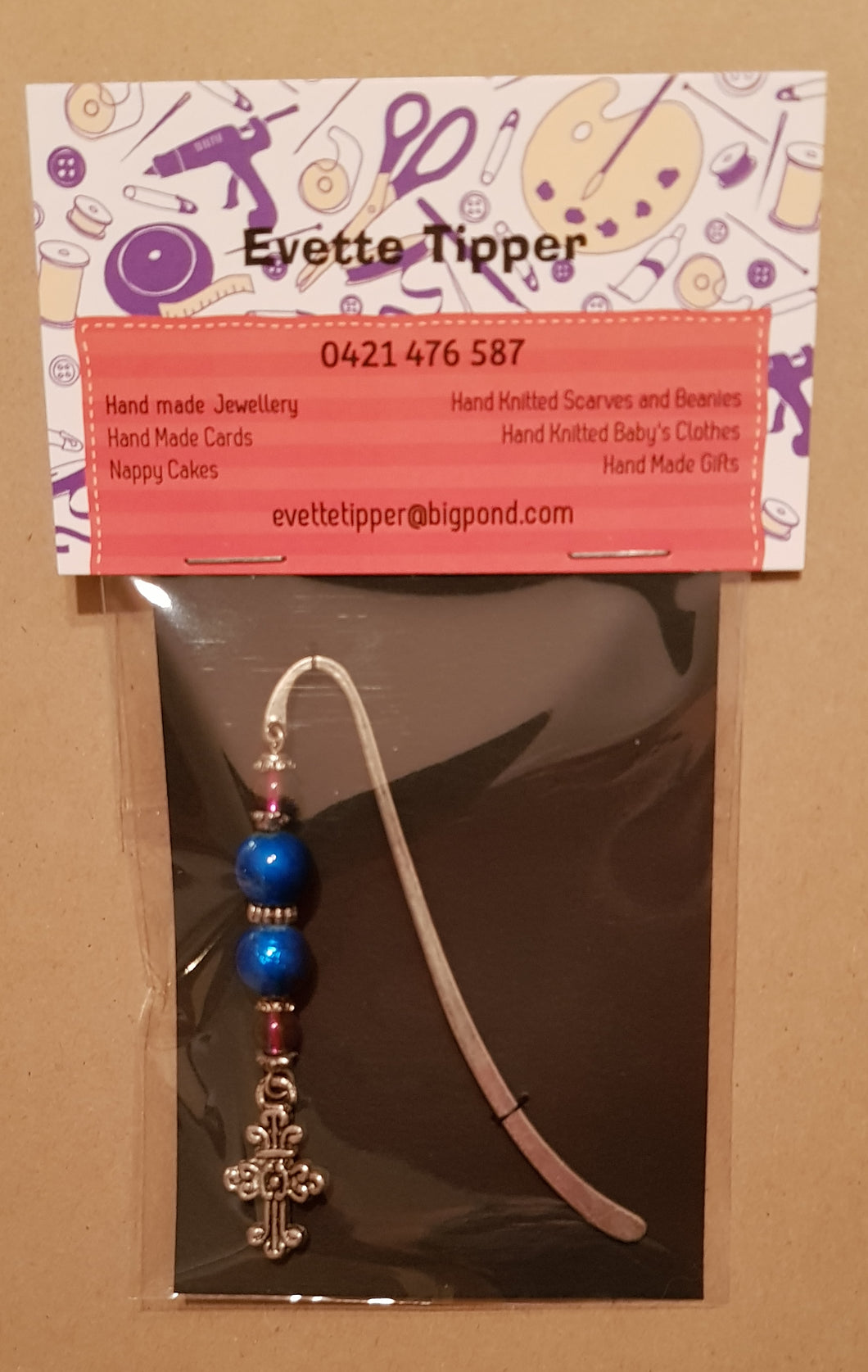 Small plain Bookmark. Royal Blue