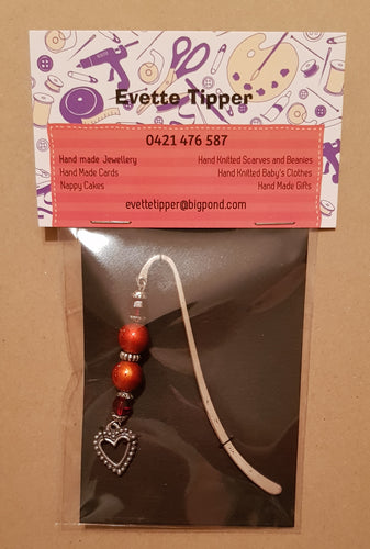 Small Plain Bookmark. Red