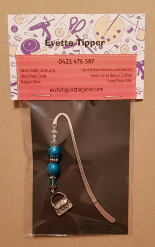 Small Plain Bookmark. Bright Blue