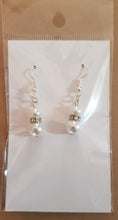 Load image into Gallery viewer, Earrings - Glass pearl and diamante
