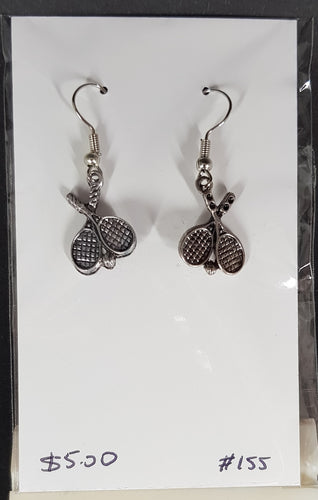 Earrings - tennis raquets