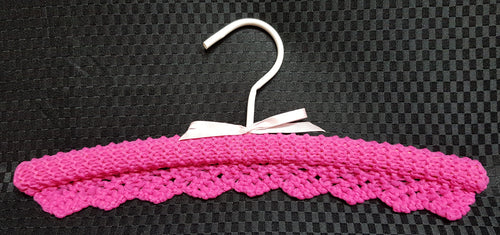 Lacey knitted child's coathanger