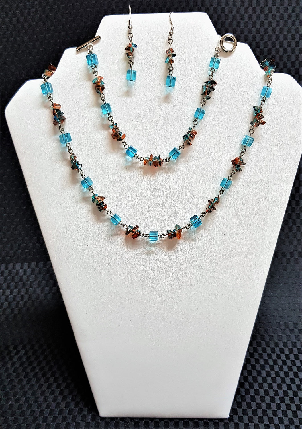 Glass bead and base metal 3 piece set