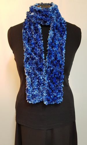 Scarf Feathers style yarn Navy Blues