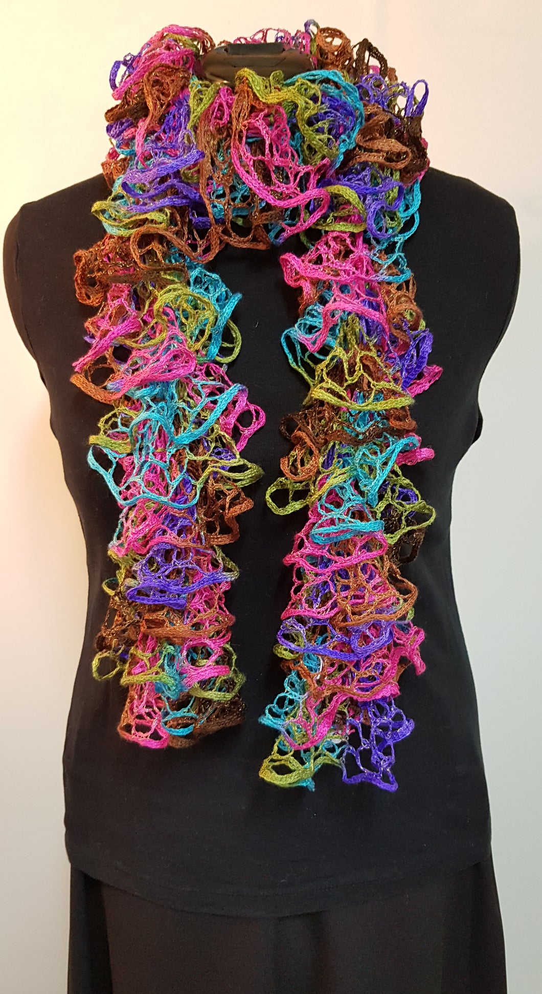 Handknitted Ruffle Scarf