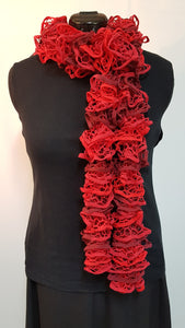 Hand knitted Ruffled scarf