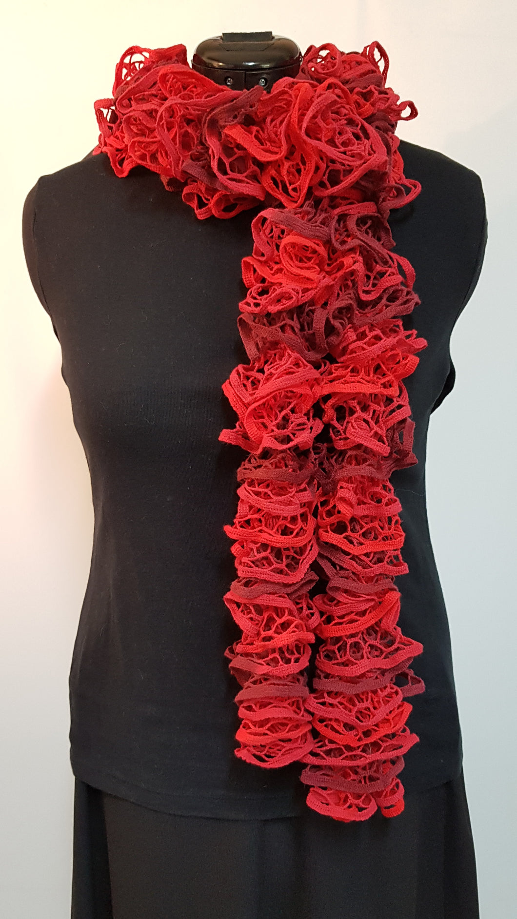 Hand knitted Ruffled scarf