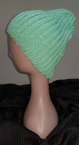 Hand Knitted Ribbed Beanie