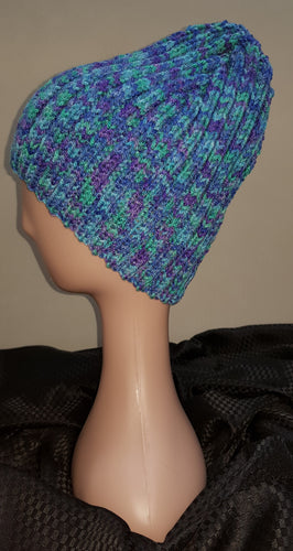 Hand knitted Ribbed Beanie