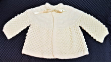 Load image into Gallery viewer, Hand knitted Baby&#39;s Matinee Jacket