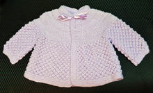 Load image into Gallery viewer, Hand knitted Baby&#39;s Matinee Jacket