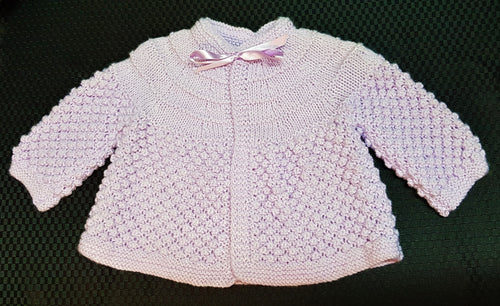 Hand knitted Baby's Matinee Jacket