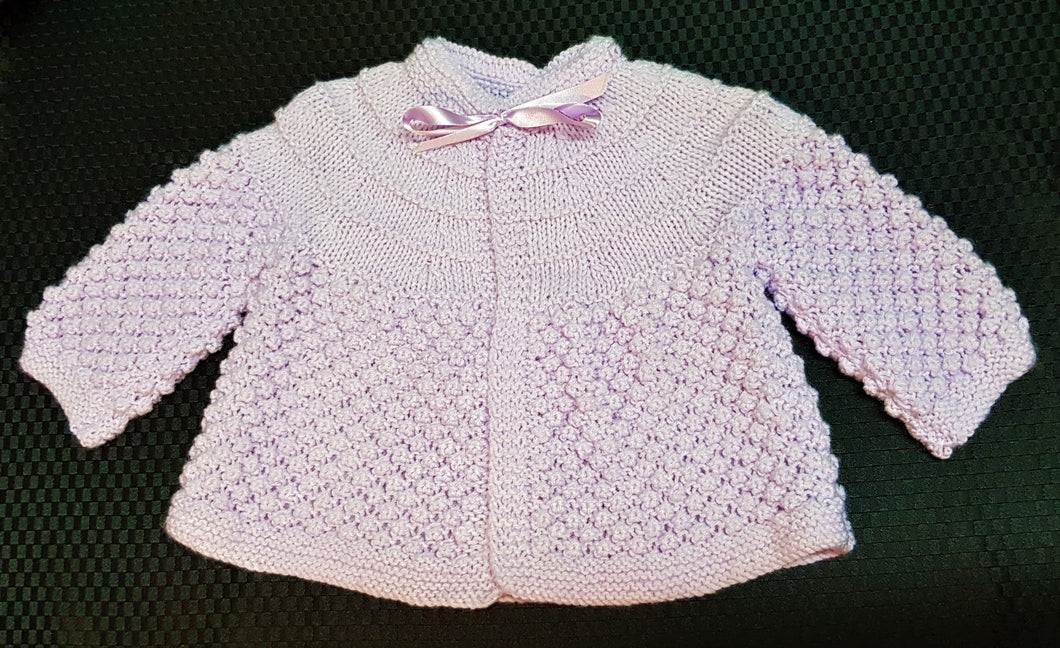 Hand knitted Baby's Matinee Jacket